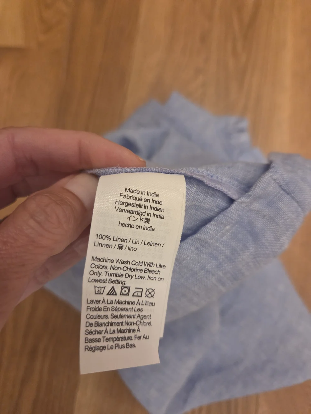 J. Crew Light Blue Linen Top